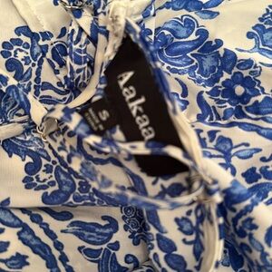 Silky blue and white maxi dress 💙